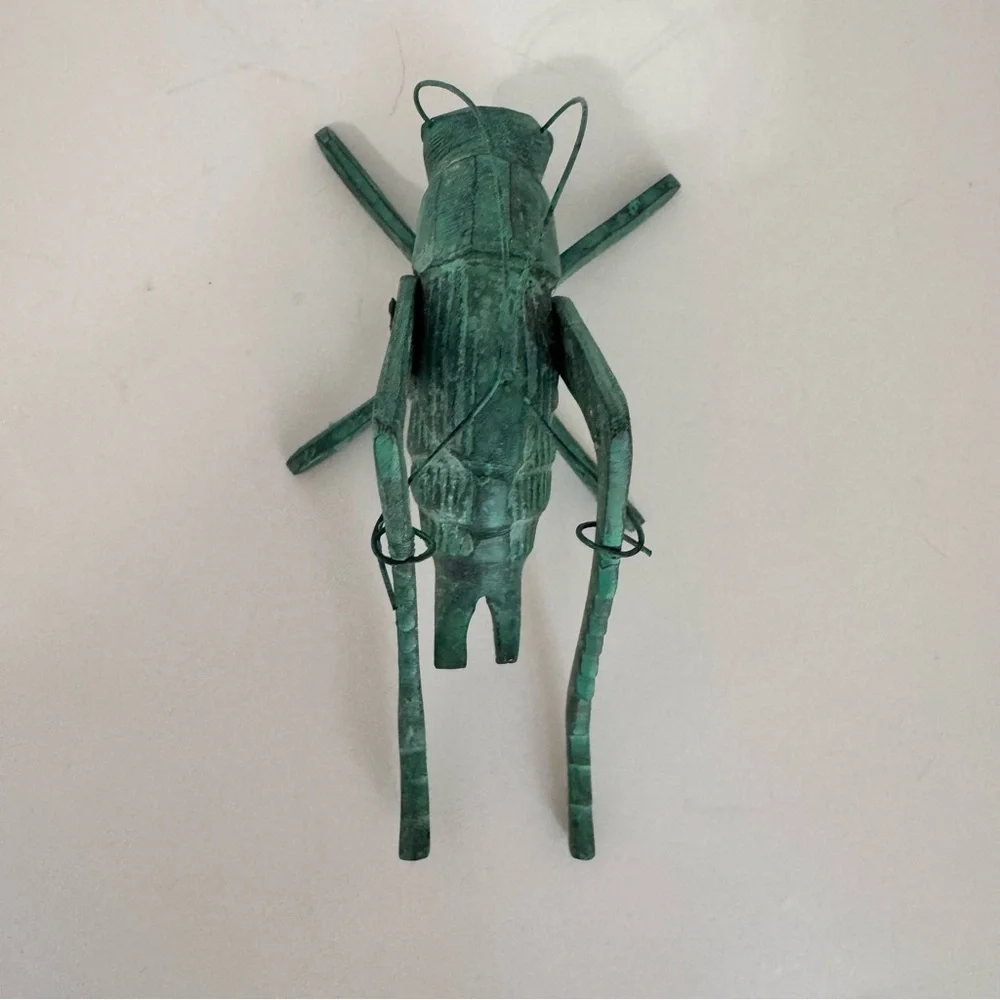 Vintage GATCO Solid Brass Grasshopper Cricket Paperweight Figurine India